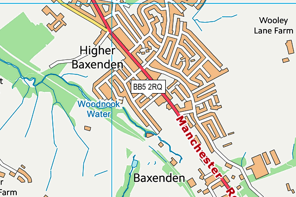 Baxenden St Johns C Of E Primary School map (BB5 2RQ) - OS VectorMap District (Ordnance Survey)