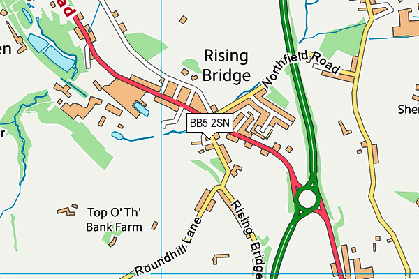 BB5 2SN map - OS VectorMap District (Ordnance Survey)