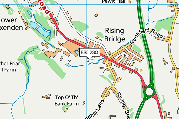 BB5 2SQ map - OS VectorMap District (Ordnance Survey)