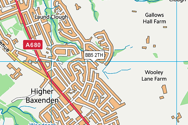 BB5 2TH map - OS VectorMap District (Ordnance Survey)