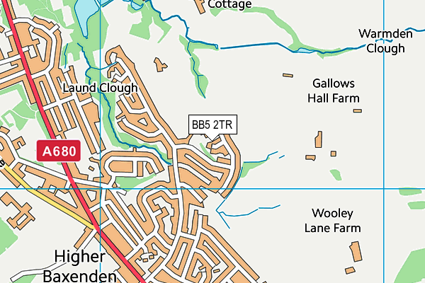 BB5 2TR map - OS VectorMap District (Ordnance Survey)