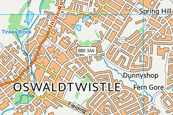 St Mary's Roman Catholic Primary School, Oswaldtwistle map (BB5 3AA) - OS VectorMap District (Ordnance Survey)