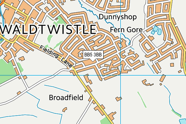 BB5 3BB map - OS VectorMap District (Ordnance Survey)