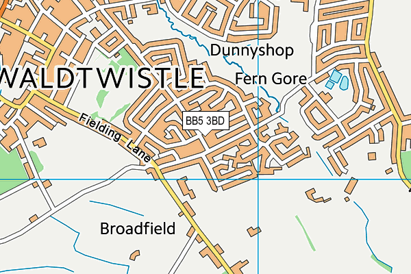 BB5 3BD map - OS VectorMap District (Ordnance Survey)