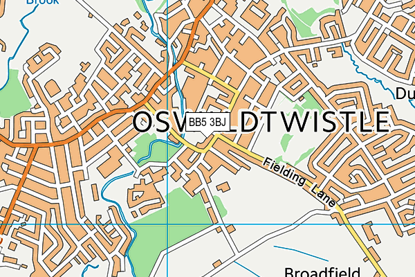 BB5 3BJ map - OS VectorMap District (Ordnance Survey)