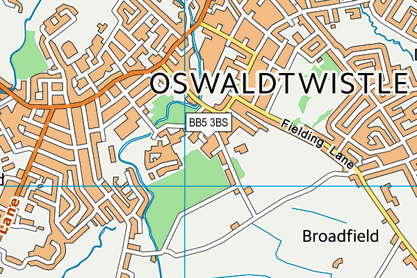 BB5 3BS map - OS VectorMap District (Ordnance Survey)