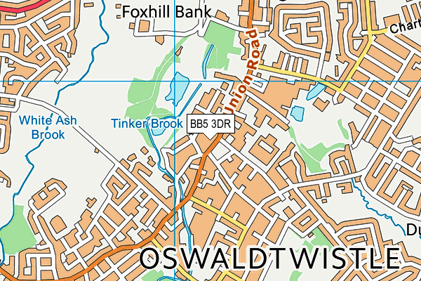 Map of OSWALDTWISTLE GLASS LIMITED at district scale