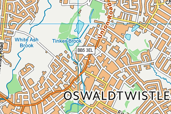 BB5 3EL map - OS VectorMap District (Ordnance Survey)