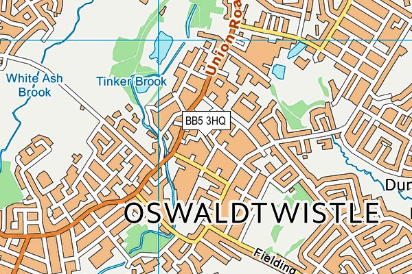 BB5 3HQ map - OS VectorMap District (Ordnance Survey)