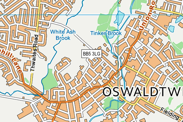 St Andrews C Of E Primary School map (BB5 3LG) - OS VectorMap District (Ordnance Survey)