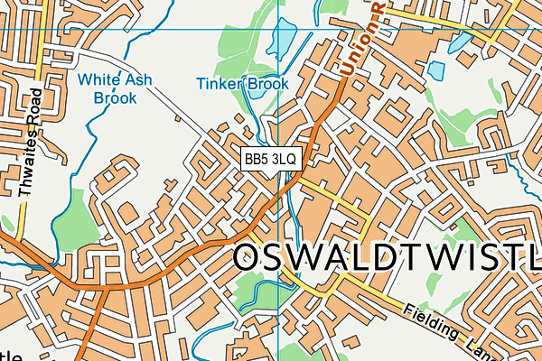 BB5 3LQ map - OS VectorMap District (Ordnance Survey)