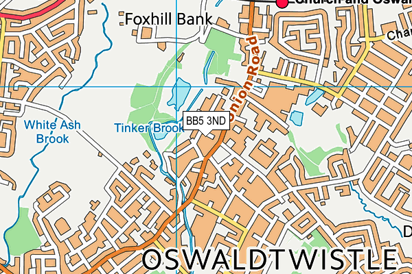 BB5 3ND map - OS VectorMap District (Ordnance Survey)