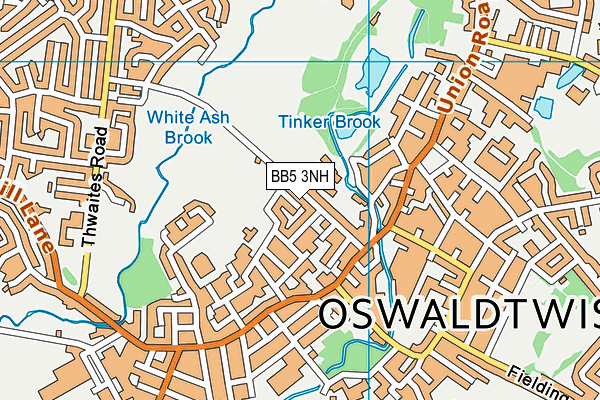 BB5 3NH map - OS VectorMap District (Ordnance Survey)