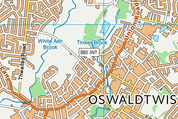BB5 3NT map - OS VectorMap District (Ordnance Survey)