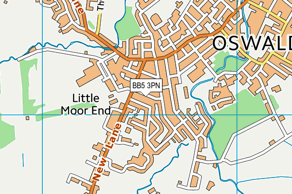 BB5 3PN map - OS VectorMap District (Ordnance Survey)