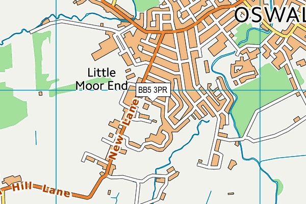 BB5 3PR map - OS VectorMap District (Ordnance Survey)