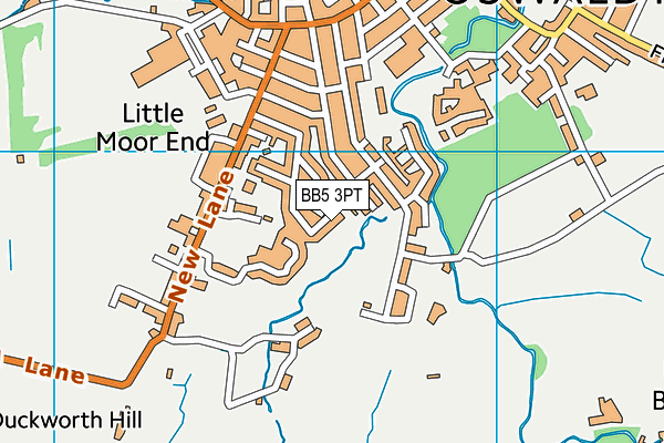 BB5 3PT map - OS VectorMap District (Ordnance Survey)