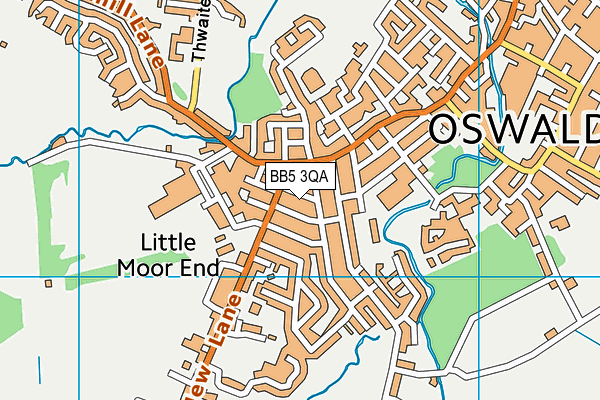 BB5 3QA map - OS VectorMap District (Ordnance Survey)