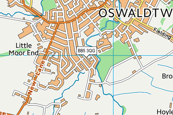 BB5 3QG map - OS VectorMap District (Ordnance Survey)