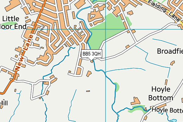 BB5 3QH map - OS VectorMap District (Ordnance Survey)