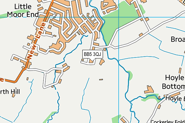 BB5 3QJ map - OS VectorMap District (Ordnance Survey)