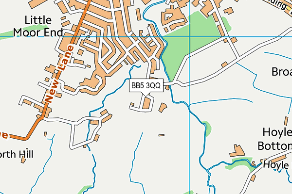 BB5 3QQ map - OS VectorMap District (Ordnance Survey)