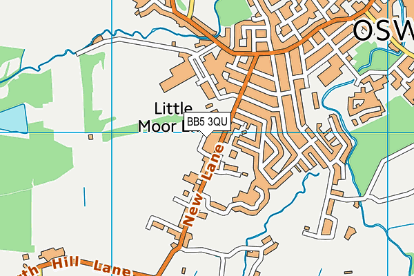 BB5 3QU map - OS VectorMap District (Ordnance Survey)