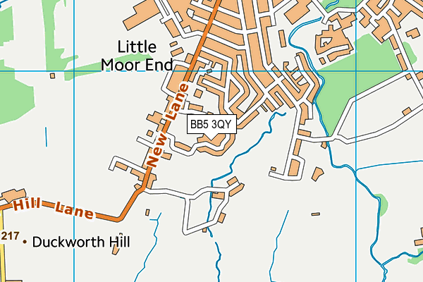 BB5 3QY map - OS VectorMap District (Ordnance Survey)