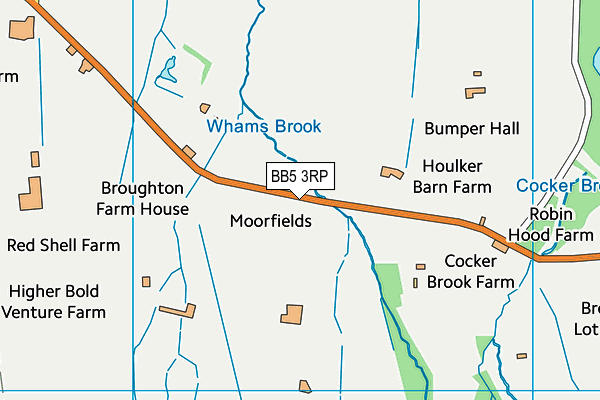 BB5 3RP map - OS VectorMap District (Ordnance Survey)