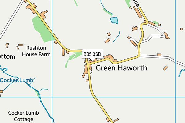 BB5 3SD map - OS VectorMap District (Ordnance Survey)