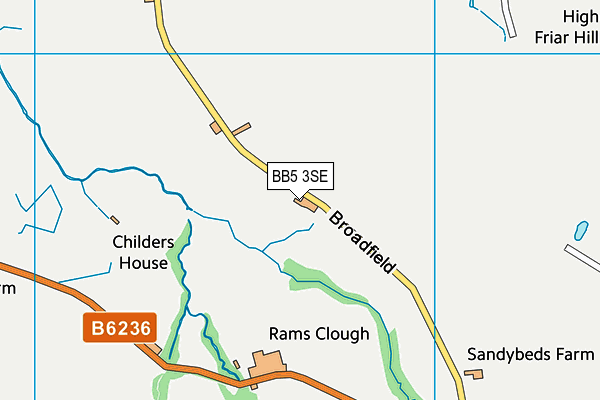 BB5 3SE map - OS VectorMap District (Ordnance Survey)