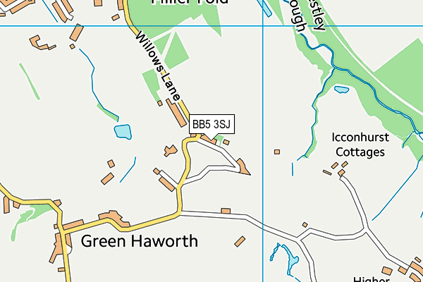 BB5 3SJ map - OS VectorMap District (Ordnance Survey)