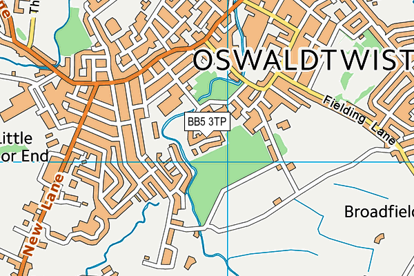 BB5 3TP map - OS VectorMap District (Ordnance Survey)