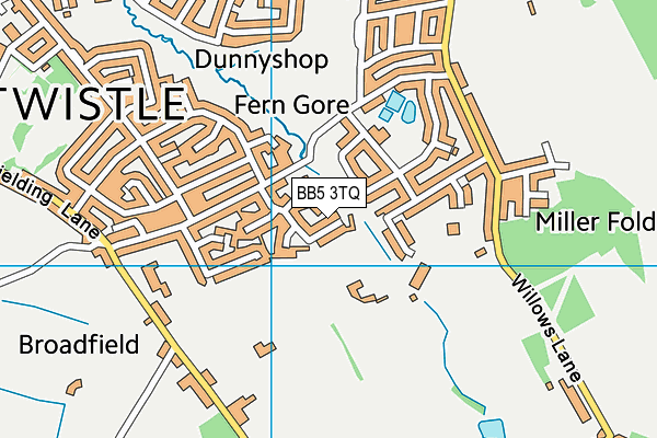 BB5 3TQ map - OS VectorMap District (Ordnance Survey)