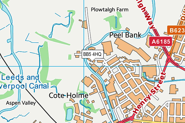 BB5 4HQ map - OS VectorMap District (Ordnance Survey)