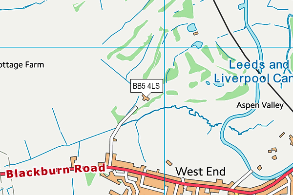 Accrington And District Golf Club map (BB5 4LS) - OS VectorMap District (Ordnance Survey)
