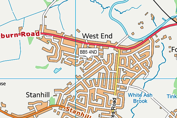 BB5 4ND map - OS VectorMap District (Ordnance Survey)