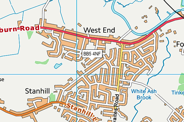BB5 4NF map - OS VectorMap District (Ordnance Survey)