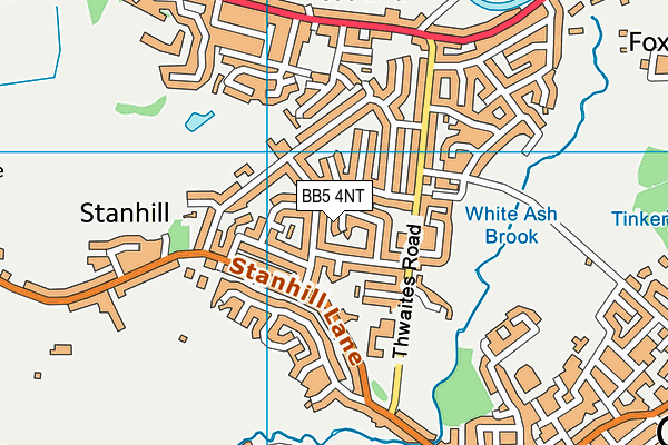 BB5 4NT map - OS VectorMap District (Ordnance Survey)