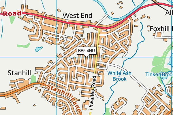 BB5 4NU map - OS VectorMap District (Ordnance Survey)