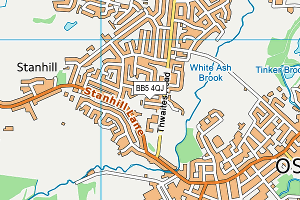 BB5 4QJ map - OS VectorMap District (Ordnance Survey)