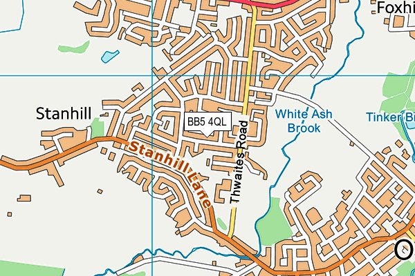 BB5 4QL map - OS VectorMap District (Ordnance Survey)