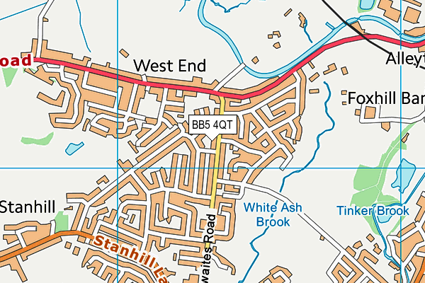 BB5 4QT map - OS VectorMap District (Ordnance Survey)