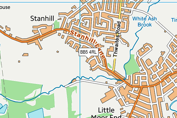 BB5 4RL map - OS VectorMap District (Ordnance Survey)