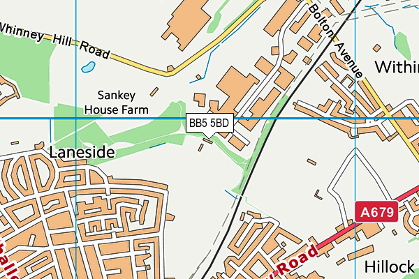 Stanley Sports Hub map (BB5 5BD) - OS VectorMap District (Ordnance Survey)