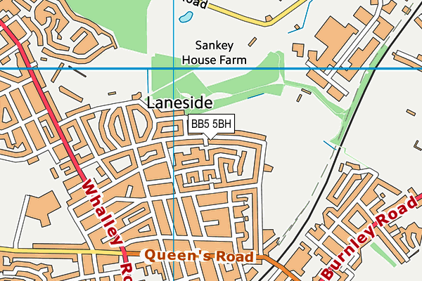 BB5 5BH map - OS VectorMap District (Ordnance Survey)