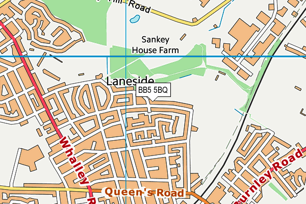 BB5 5BQ map - OS VectorMap District (Ordnance Survey)