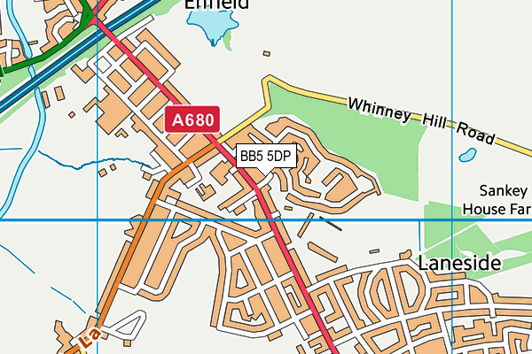 BB5 5DP map - OS VectorMap District (Ordnance Survey)