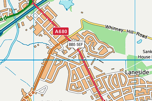 BB5 5EF map - OS VectorMap District (Ordnance Survey)
