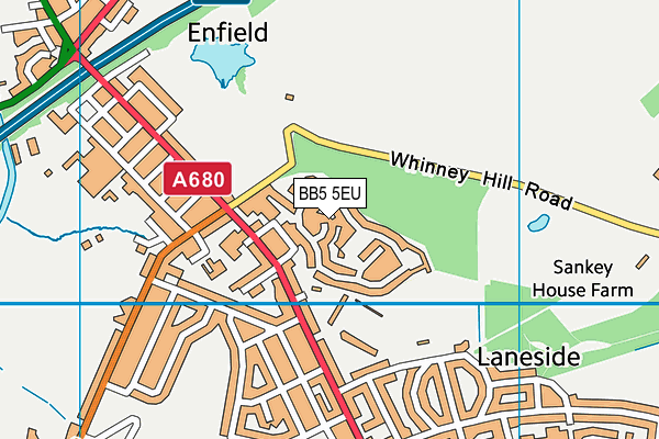 BB5 5EU map - OS VectorMap District (Ordnance Survey)